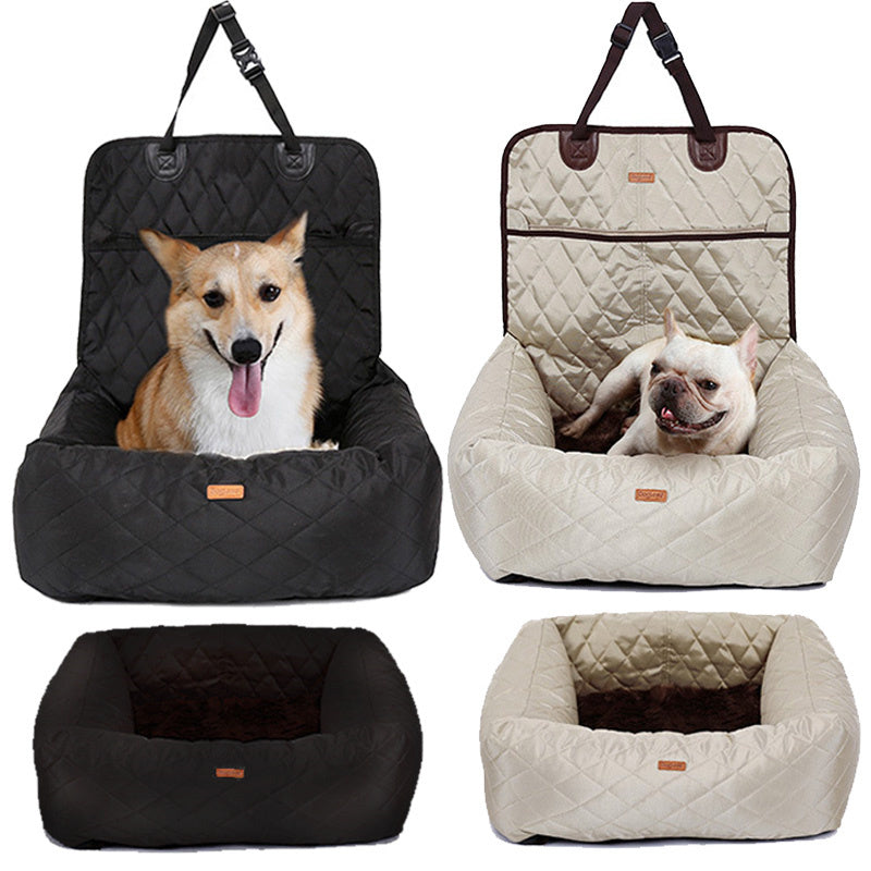 2-in-1 Pet Carrier & Car Seat – Foldable, Padded Travel Bed for Dogs & Cats