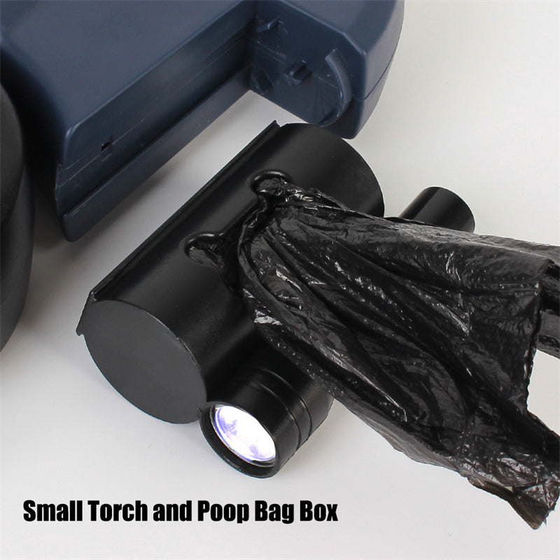 Retractable Dual Dog Leash with Reflective Design, 360° Swivel, and Flashlight