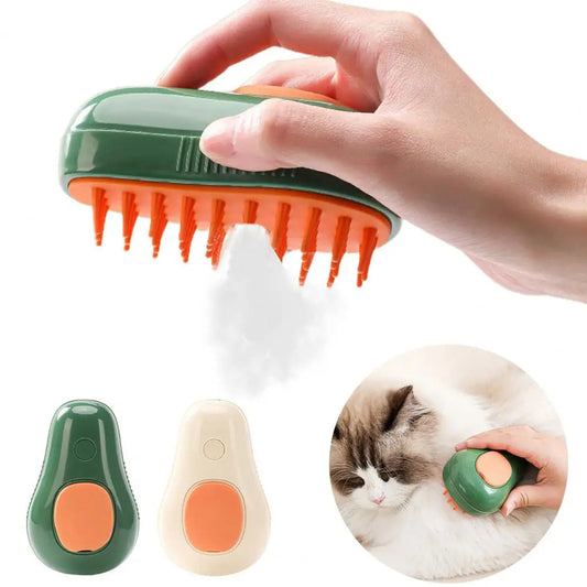 Electric Steam Cat and Dog Grooming Brush – Self-Cleaning Massage Comb