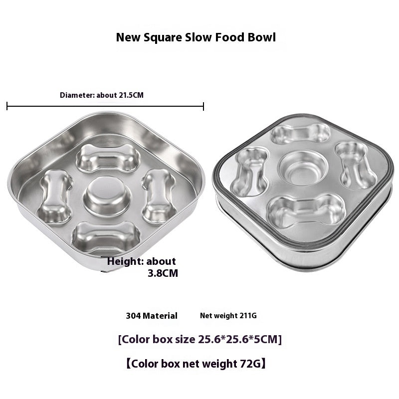 Anti-Choking Slow Feeder Bowl for Dogs and Cats – Gulp-Free, Interactive Eating Plate