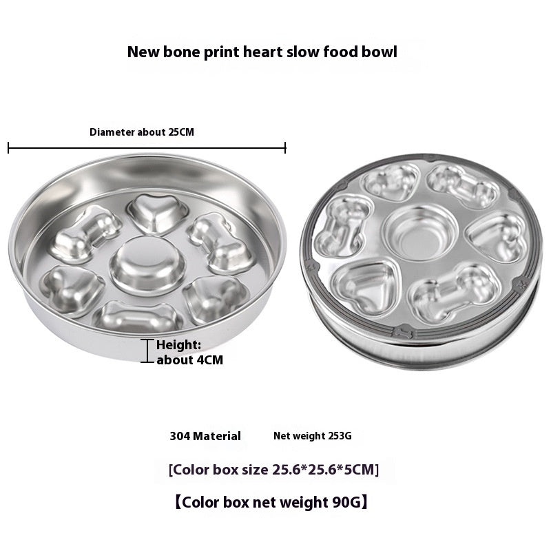 Anti-Choking Slow Feeder Bowl for Dogs and Cats – Gulp-Free, Interactive Eating Plate