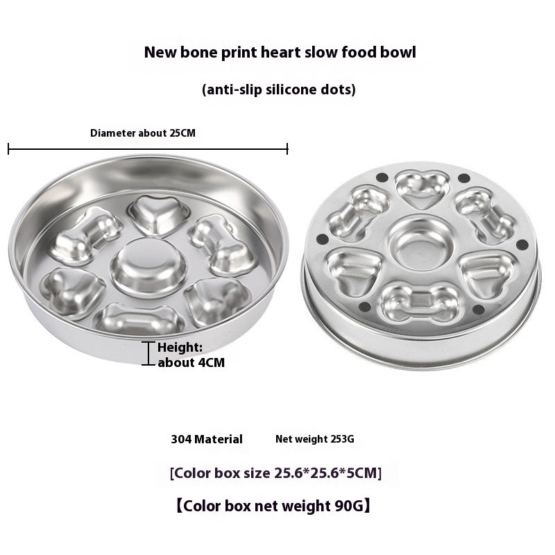 Anti-Choking Slow Feeder Bowl for Dogs and Cats – Gulp-Free, Interactive Eating Plate