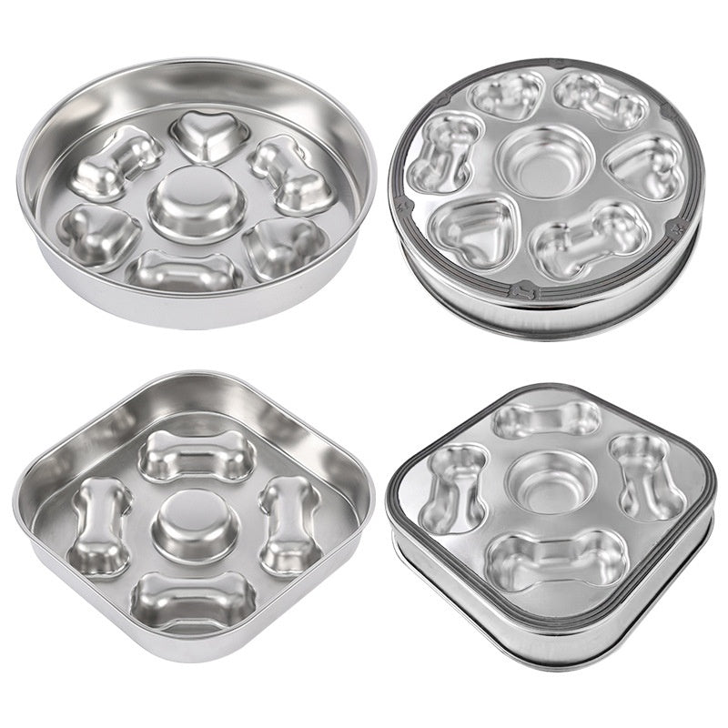 Anti-Choking Slow Feeder Bowl for Dogs and Cats – Gulp-Free, Interactive Eating Plate