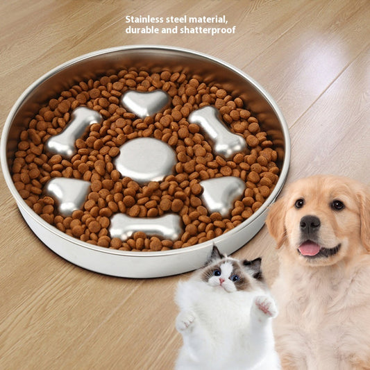 Anti-Choking Slow Feeder Bowl for Dogs and Cats – Gulp-Free, Interactive Eating Plate