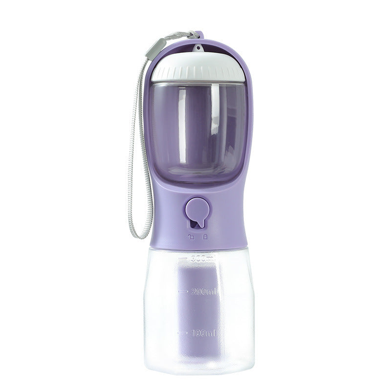 3-in-1 Portable Pet Water Bottle with Food & Waste Bag Storage