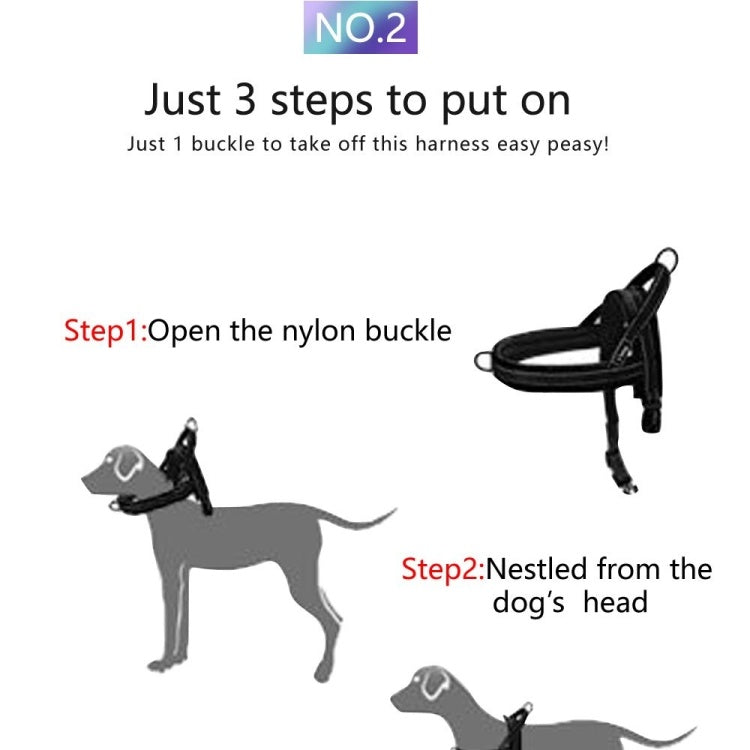 No-Pull Dog Harness & Leash Set – Comfortable Padded Vest for Large Dogs