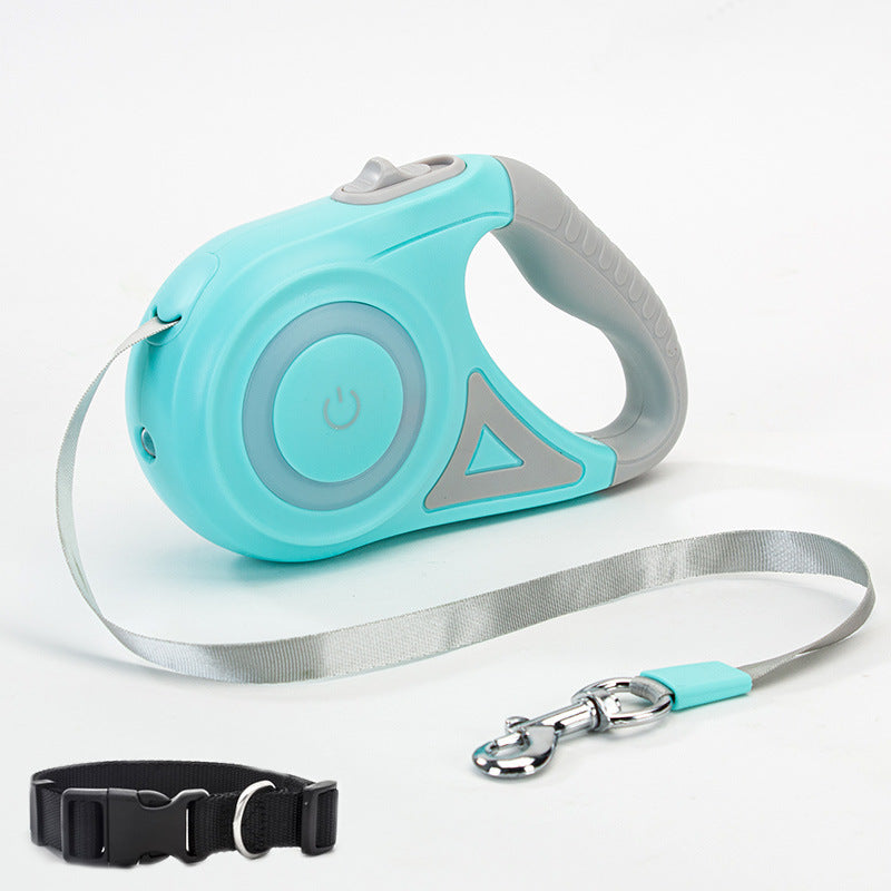 Retractable Dog Leash with Collar – Spotlight Automatic Traction Rope