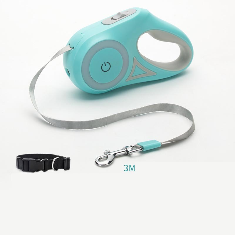 Retractable Dog Leash with Collar – Spotlight Automatic Traction Rope