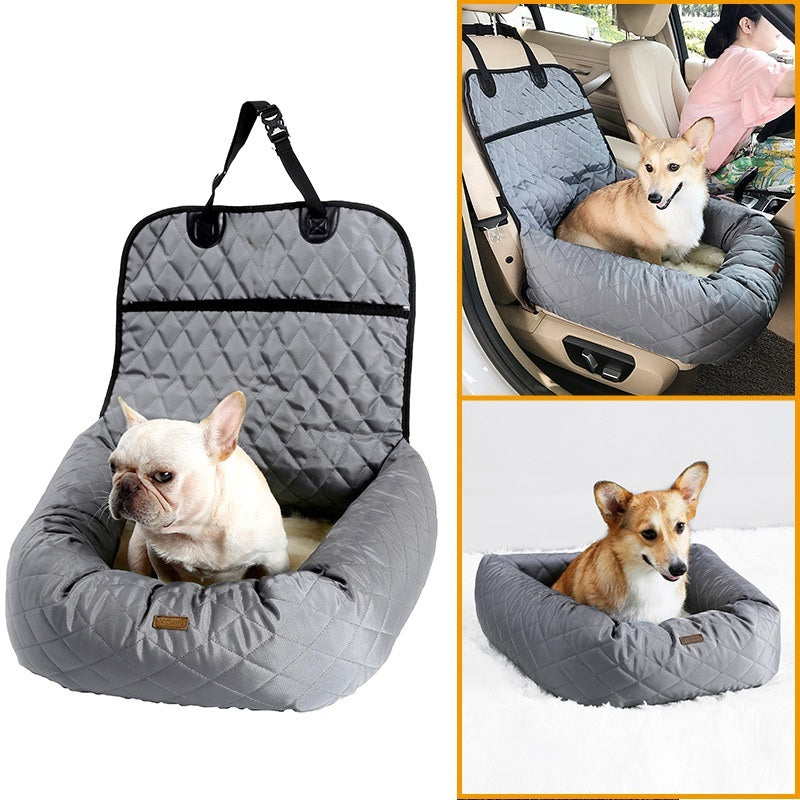 2-in-1 Pet Carrier & Car Seat – Foldable, Padded Travel Bed for Dogs & Cats